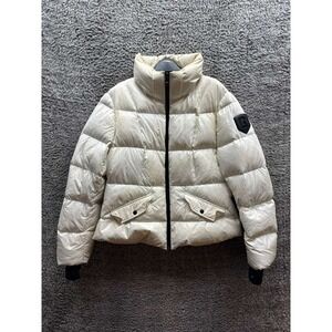 Rudsak Canadian Heritage Down Full Zip Quilted Puffer Jacket Ivory Womens Size L